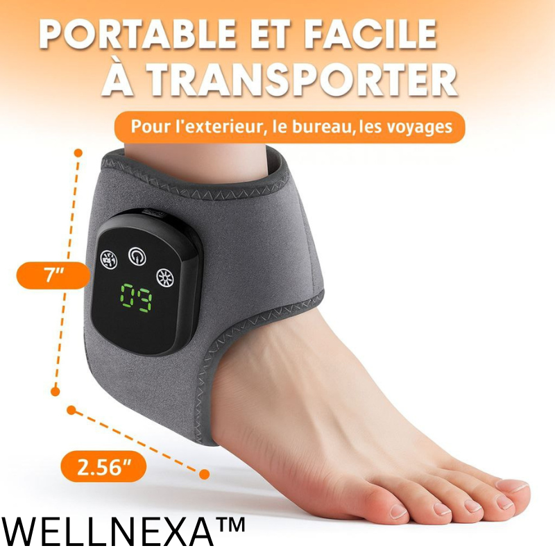 WELLNEXA™ – Attelle chauffante et vibrante multi-zones (poignet, cheville)