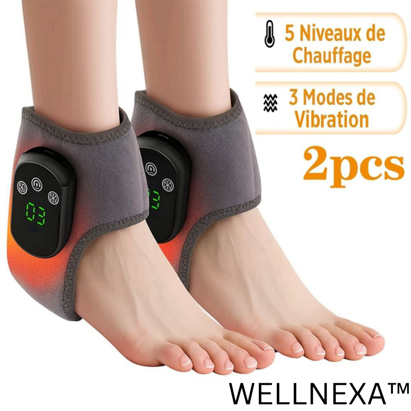 WELLNEXA™ – Attelle chauffante et vibrante multi-zones (poignet, cheville)