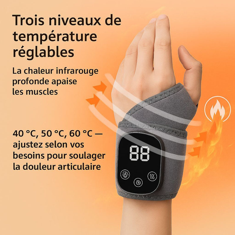 WELLNEXA™ – Attelle chauffante et vibrante multi-zones (poignet, cheville)